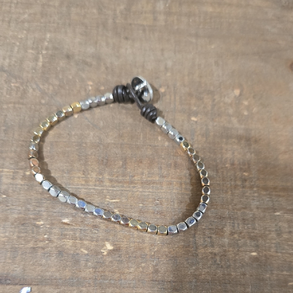 Fossil Silver and Gold Chain Bracelet